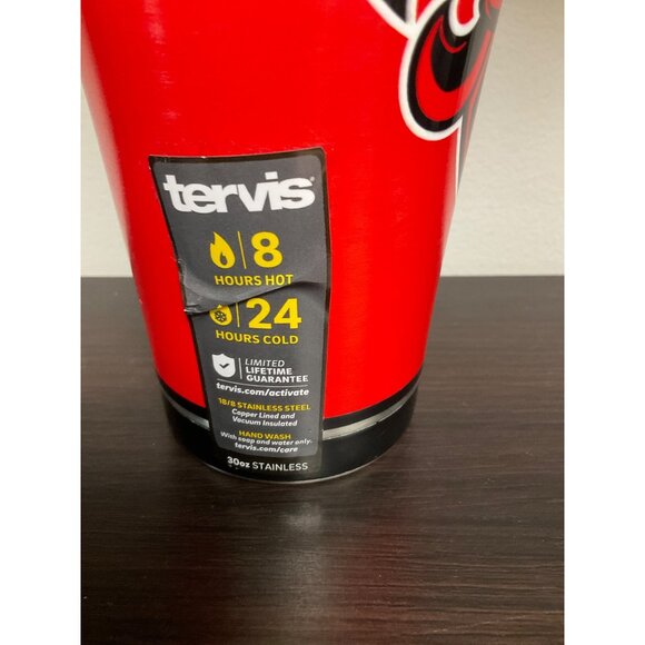Tervis Ragin Cajuns Stainless Steel Tumbler 20oz Red Insulated Travel Mug With L - Picture 5 of 7